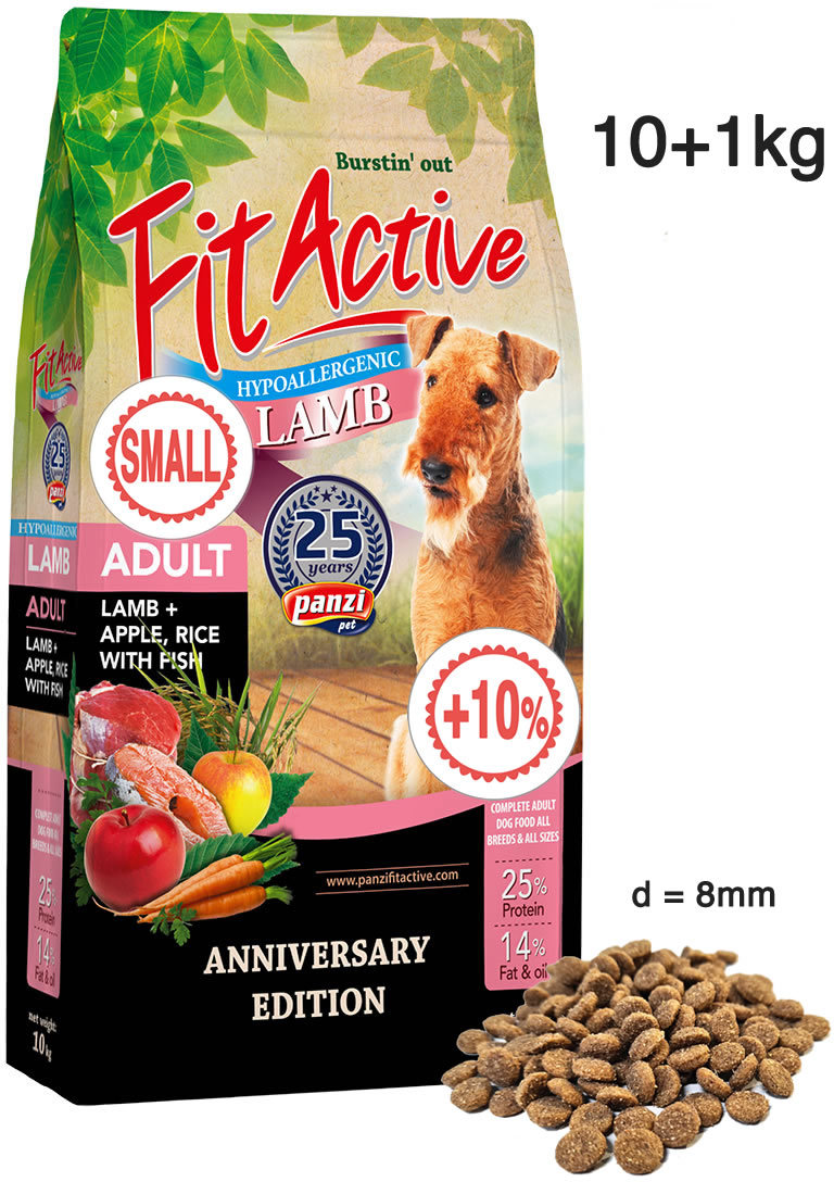 FitActive Hypoallergenic Adult Small Lamb, Apple & Rice | Hrană pentru câini de talie mică