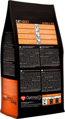 Visán Optimanova Cat Adult Salmon & Rice macskaeledel