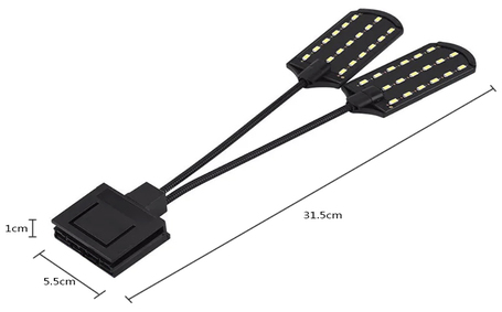 X7 LED fehér fényű kecses iker világítótestek akváriumokhoz