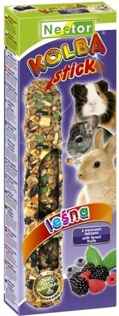 Nestor dupla rúd rágcsálónak és nyúlnak erdei gyümölccsel