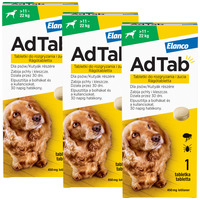 AdTab tabletă masticabilă pentru câini împotriva căpușelor și puricilor