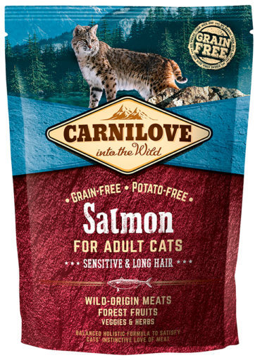 Carnilove Salmon for Adult Cats with Sensitive Digestion, Long-Haired Cats