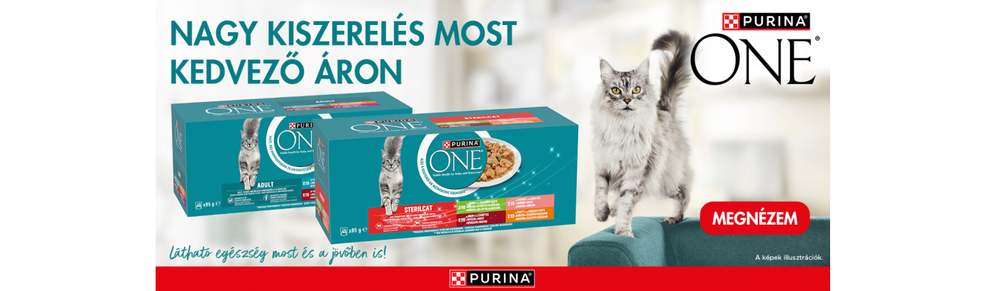 Purina One Sterilcat alutasakos macskaeledel szószban