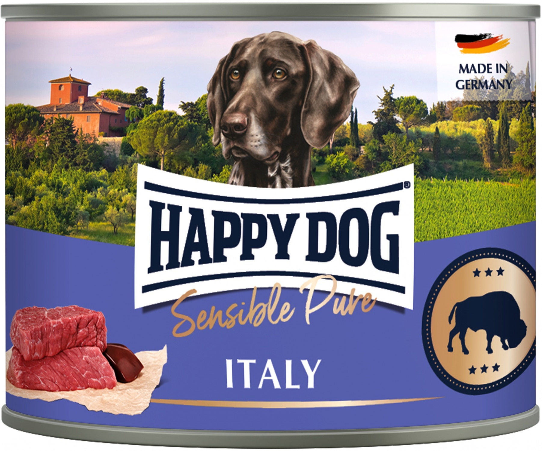 Happy Dog Pur Italy - Conservă din carne pură de bivol | Sursă unică de proteine - zoom