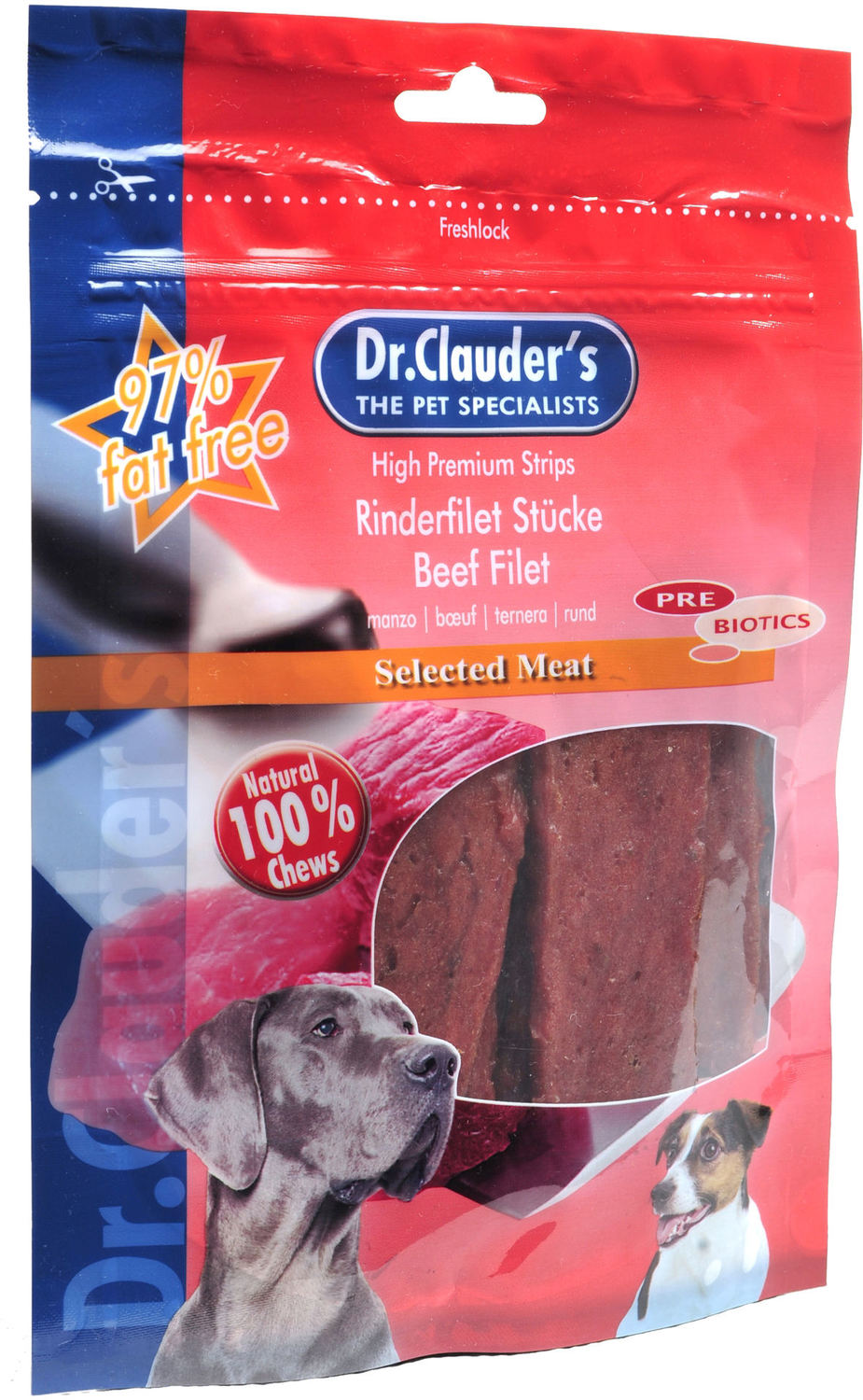 Dr.Clauder's Dog Premium fâșii de carne de vită - zoom