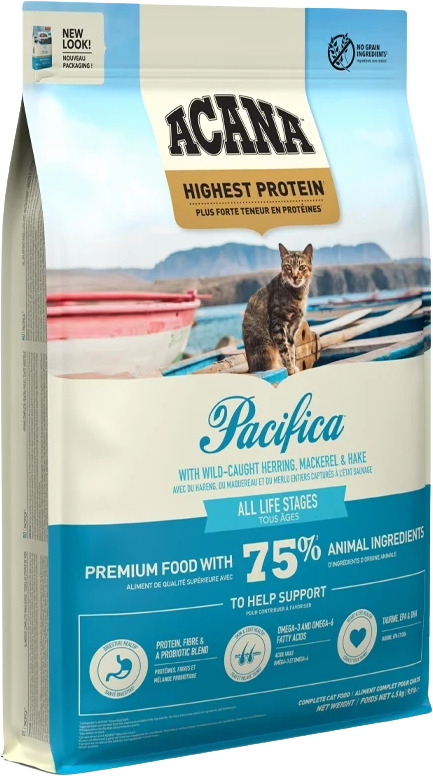 Acana Pacifica Cat & Kitten hrană pentru pisici cu pește pentru sănătatea pielii și a blanii