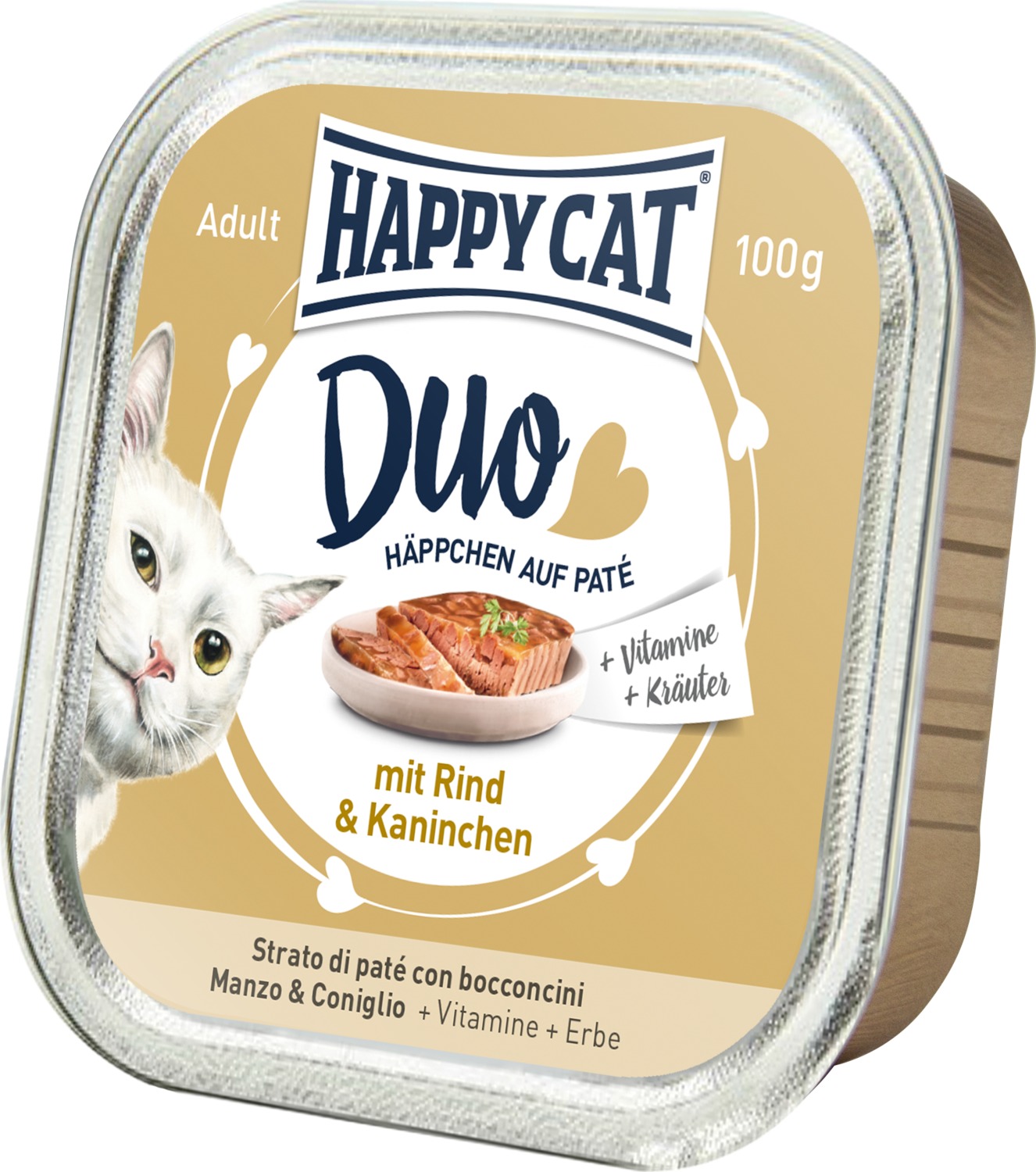 Happy Cat Minkas Duo - Bucățele de pateu de carne de vită și iepure - zoom