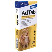 AdTab tabletă masticabilă pentru pisici împotriva căpușelor și puricilor