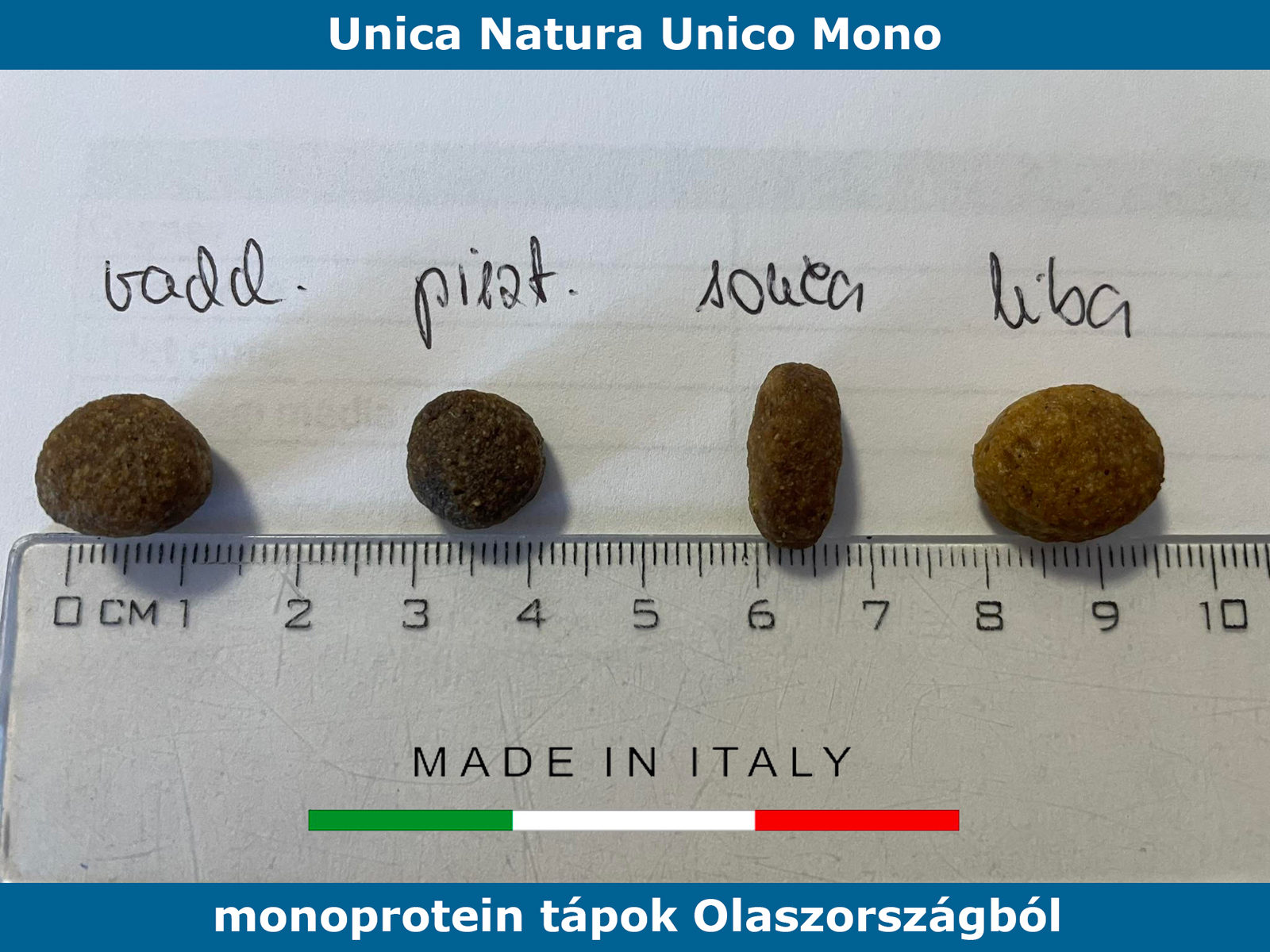 Unica Natura Unico Mono tápszemcse méretek
