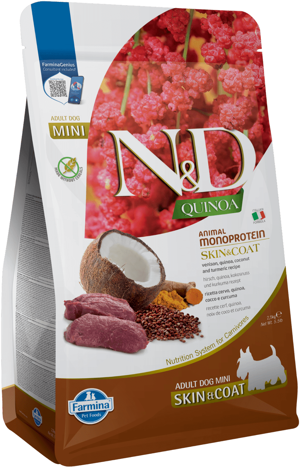 N&D Dog Grain Free Quinoa Skin & Coat Venison