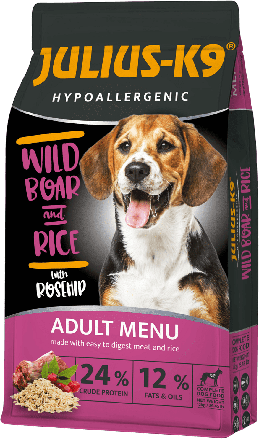 Julius-K9 Hypoallergenic Adult Wild Boar & Rice