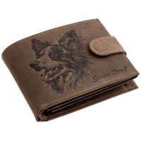 GreenDeed portofel din piele naturală cu model de câine