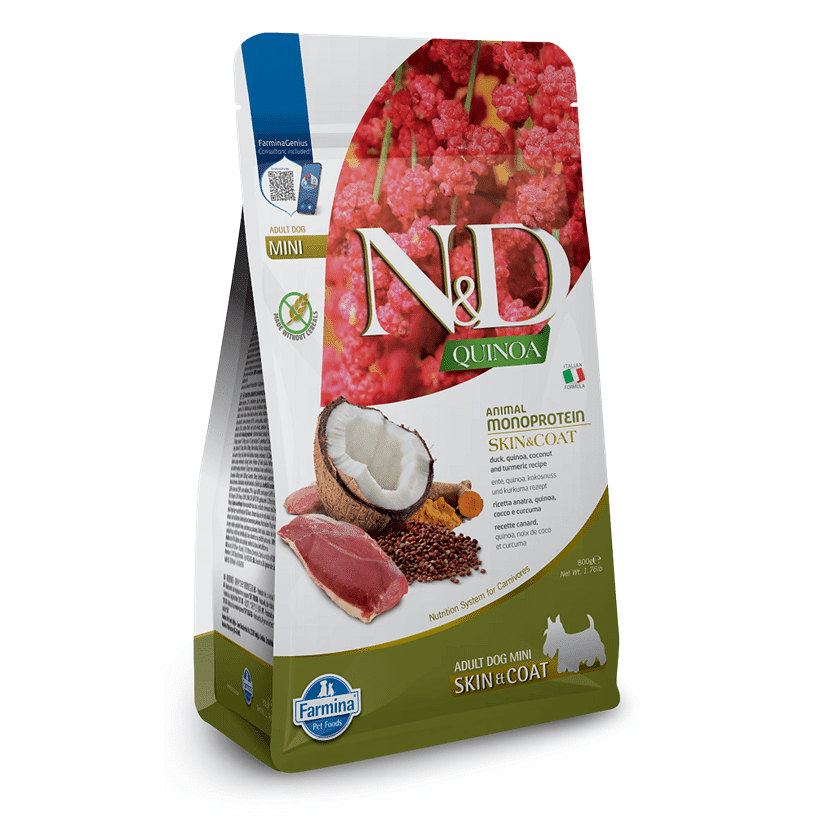 N&D Dog Grain Free Quinoa Skin & Coat Duck – Bőr- és szőrproblémákra | Szuperprémium kutyatáp