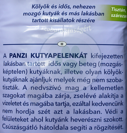 Panzi kutyapelenka a szobatisztaságért