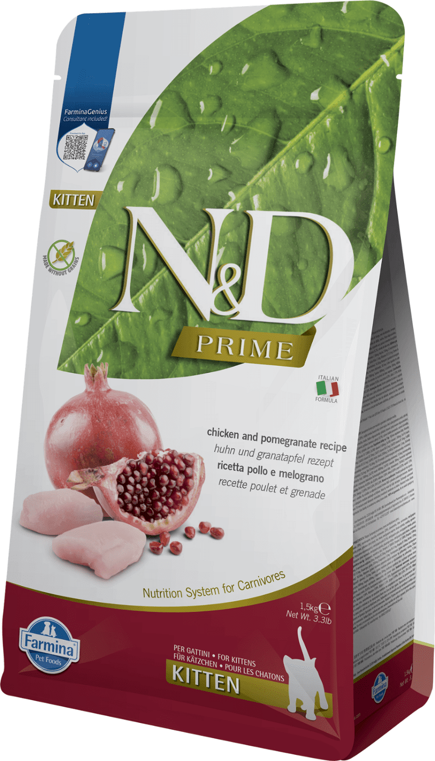 N&D Cat Prime Kitten Chicken & Pomegranate Grain Free | Gabonamentes kölyökmacska eledel