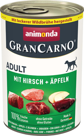 Animonda GranCarno Adult szarvashúsos és almás konzerv