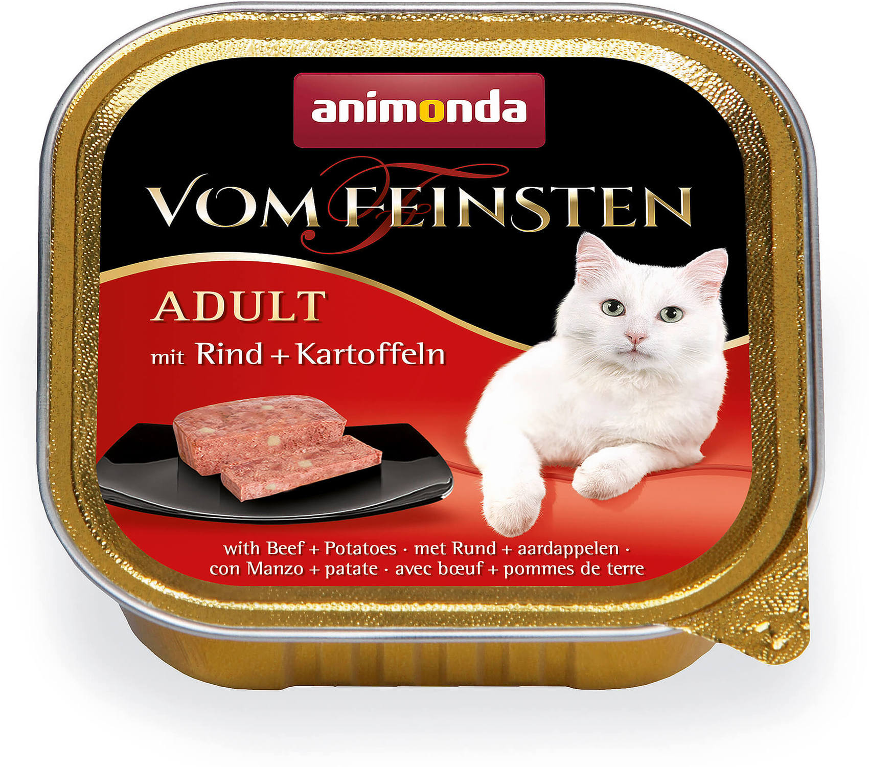 Animonda Cat Vom Feinsten Adult tăviță cu vită și cartofi