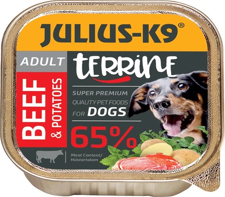 Julius-K9 Dog Terrine Adult Beef & Potatoes nedveseledel kutyáknak