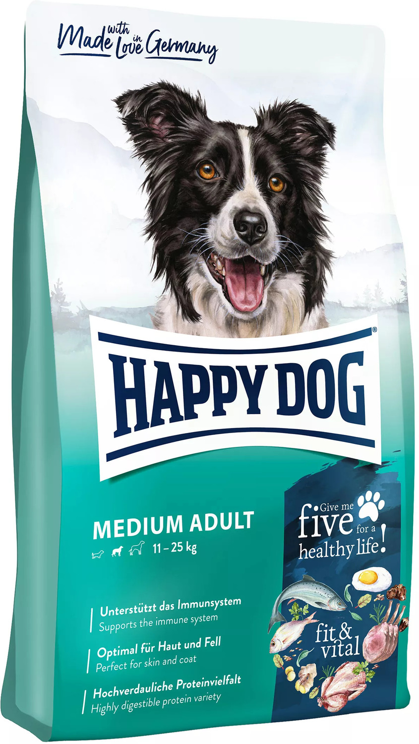 Happy Dog Supreme Fit & Well Medium Adult - Hrană echilibrată pentru câini adulți