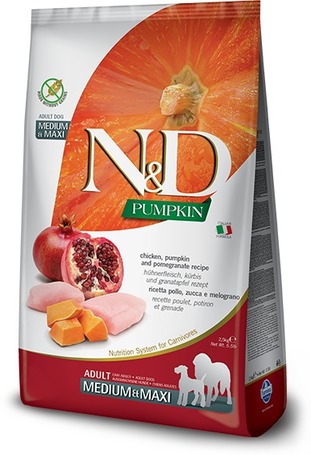 N&D Dog Prime Adult Medium/Maxi csirkehússal, sütőtökkel és gránátalmával | Gabonamentes