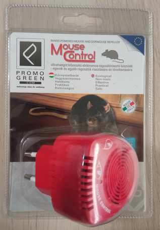 Promo Green Mouse Control - Ultrahangot kibocsátó, elektromos rágcsálóriasztó készülék