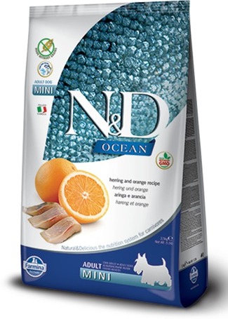 N&D Dog Adult Mini Fish & Orange Grain Free | Gabonamentes kutyaeledel hallal és naranccsal |Kistestű