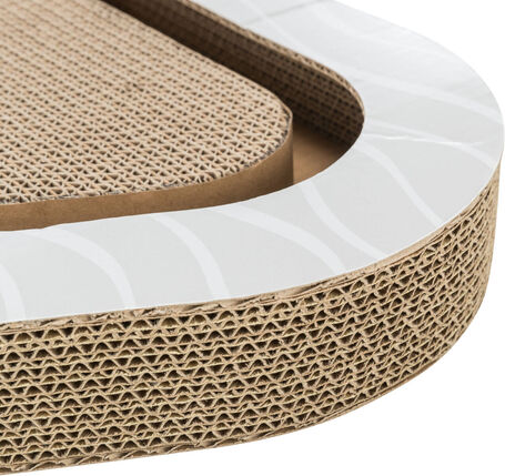 Trixie lekerekített háromszög alakú karton kaparó labdákkal macskáknak