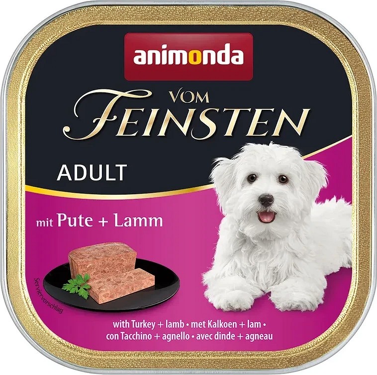 Animonda Vom Feinsten Adult tăviță cu curcan și miel
