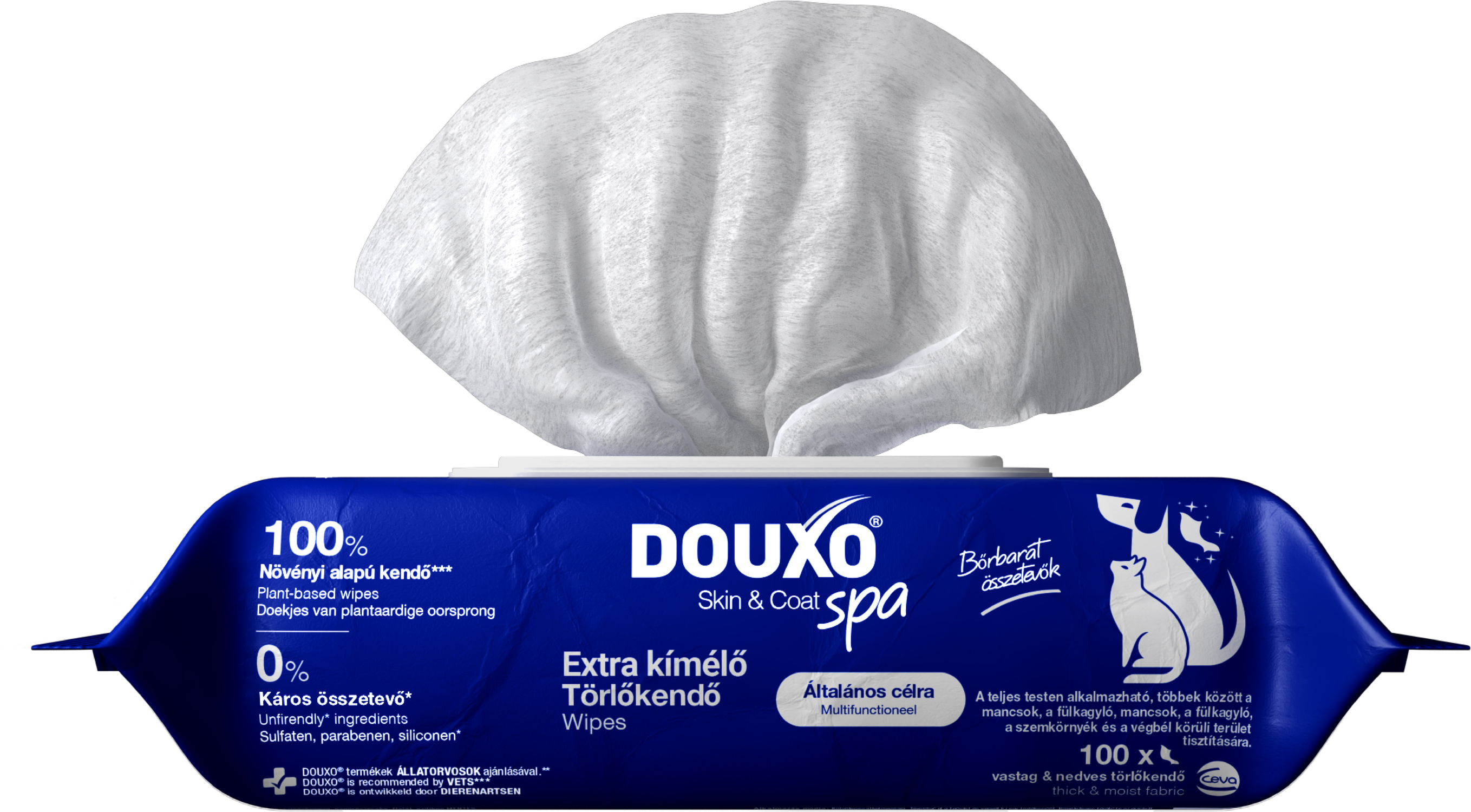 Douxo Spa nedves törlőkendő kutyáknak és macskáknak