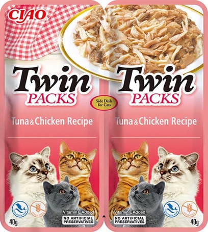 Inaba Cat Twin Packs Tuna & Chicken Recipe