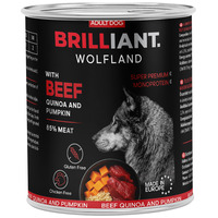 Brilliant Wolfland conserve premium pentru câini  cu carne de vită și dovleac