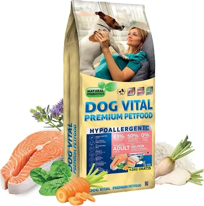 Dog Vital hrană hipoalergenică Adult Mini cu somon
