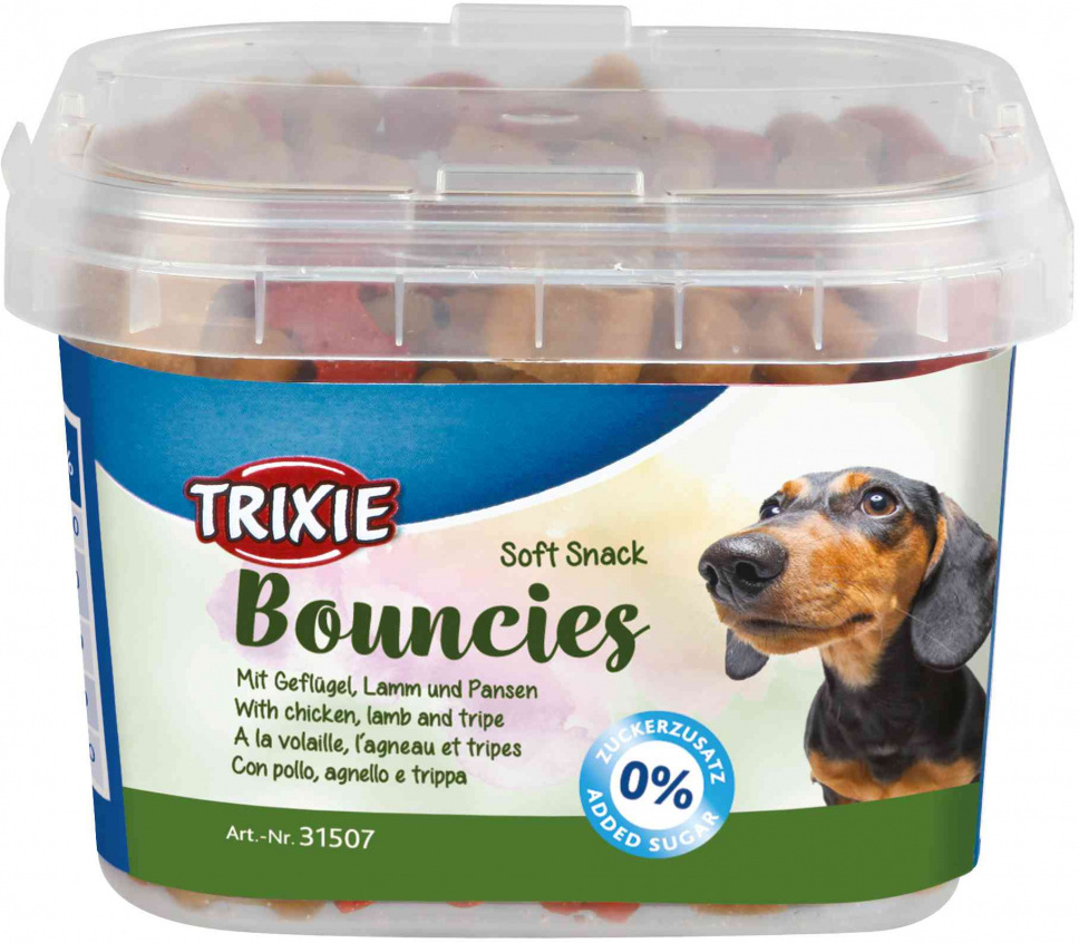 Trixie Soft Snack Bouncies cu pui, miel si burta pentru catelusi