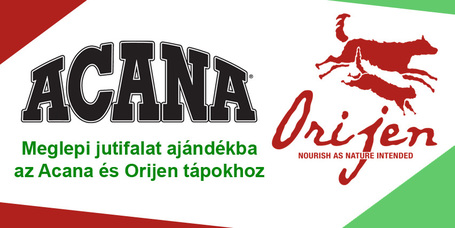 Meglepetés jutalomfalat egyes Acana és Orijen tápokhoz