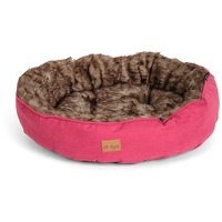 Agui Furry Donut culcuș pentru câini - Bordo