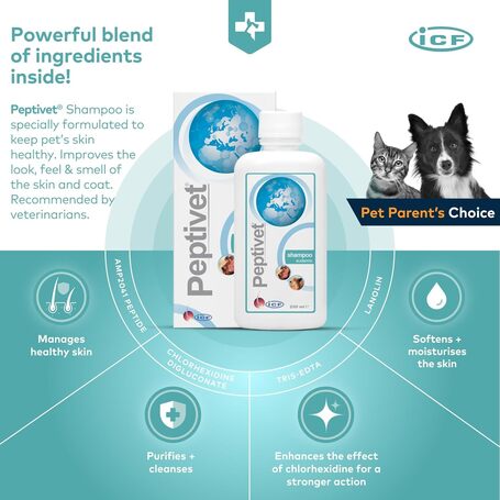 Peptivet eudermális sampon kutyáknak és macskáknak