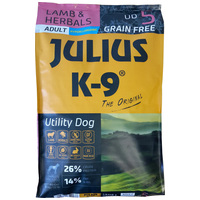 Julius-K9 GF Hypoallergenic Utility Dog Adult Lamb & Herbals | Érzékeny gyomrú kutyáknak | Száraztáp