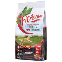 FitActive Pure Hypoallergenic Beef & Rosehip - Hrană uscată hipoalergenică pentru câini adulți