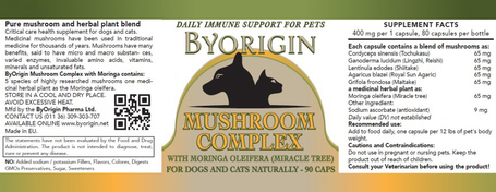 ByOrigin immunerősítő gomba kapszula 5 féle gyógygombával és Moringával