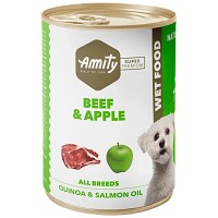 Amity Beef & Apple, Quinoa & Salmon Oil, conservă, 400 g