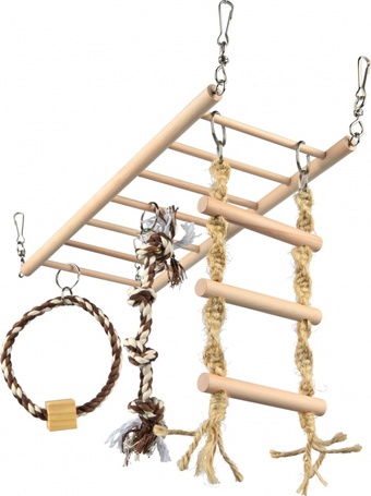 Trixie függőhíd fából kötéllel vadászgörénynek