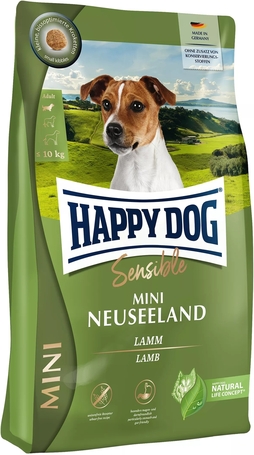Happy Dog Sensible Mini Neuseeland kutyatáp | Bárányhússal és rizzsel kistestű kedvenceknek