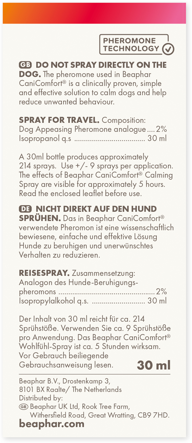 Beaphar CaniComfort - Spray calmant cu feromoni pentru câini - zoom