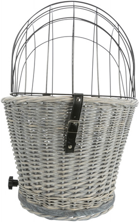 Trixie szürke fonott szállítókosár kerékpárra