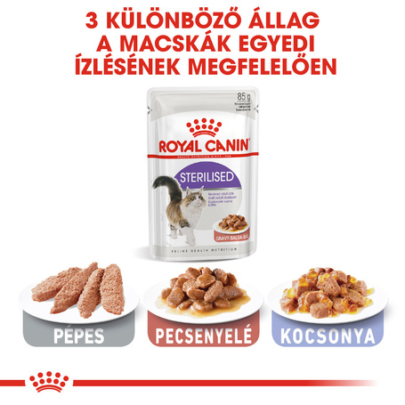 Royal Canin Sterilised Gravy - Ivartalanított felnőtt macska szószos nedves táp