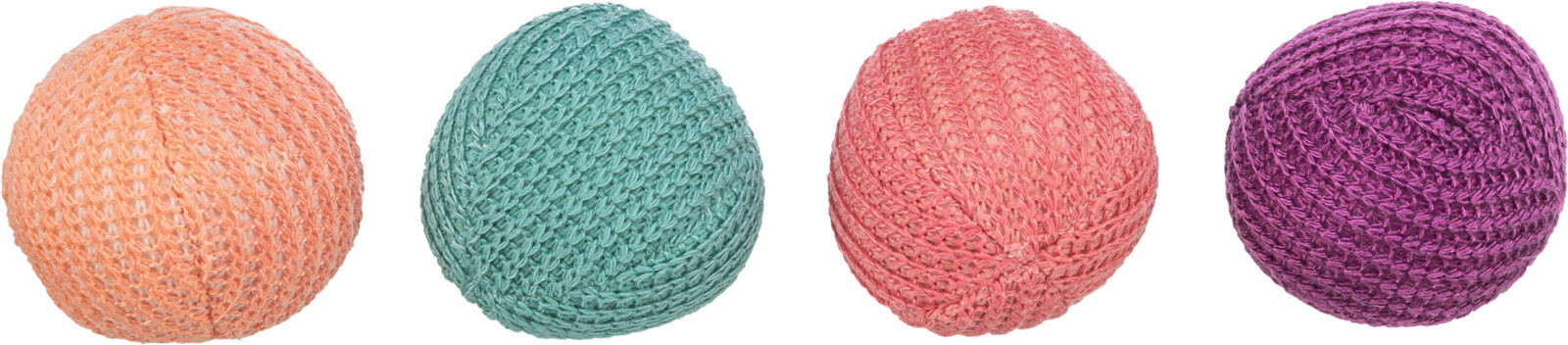 Trixie mingi tricotate pentru pisici, cu catnip (2 buc / set)