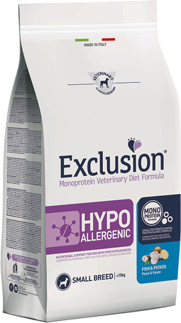 Exclusion Dog Hypoallergenic Fish & Potato Adult Small