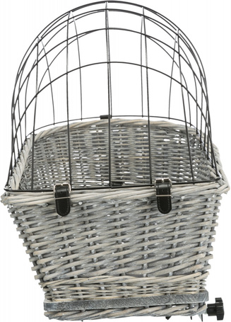 Trixie szürke fonott szállítókosár kerékpárra