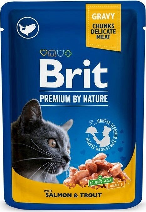 Brit Premium Cat plic cu somon și păstrăv