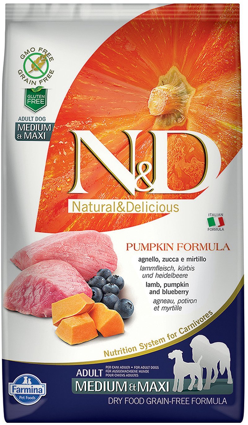 N&D Dog Grain Free Adult Medium/Maxi Lamb, Pumpkin & Blueberry - zoom